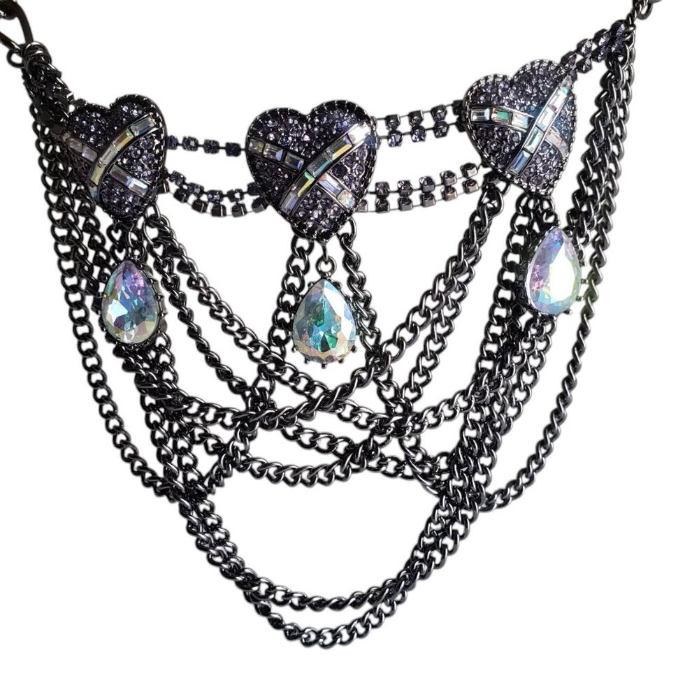 SALE!! Betsey Johnson Vintage Cross My Hearts Necklace